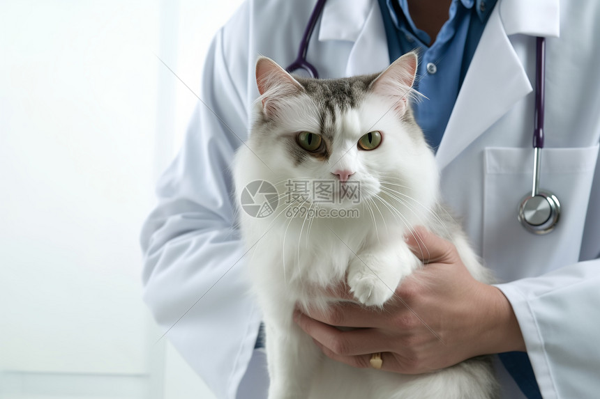 兽医手里的小猫图片
