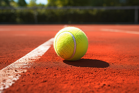 户外地面上的网球高清图片