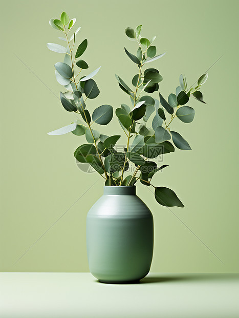 绿色的复古花瓶图片