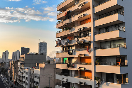 城市中的高楼住宅图片