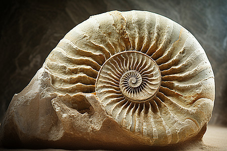 古生物化石中的图片