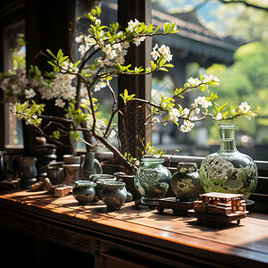 中国古典窗台图片