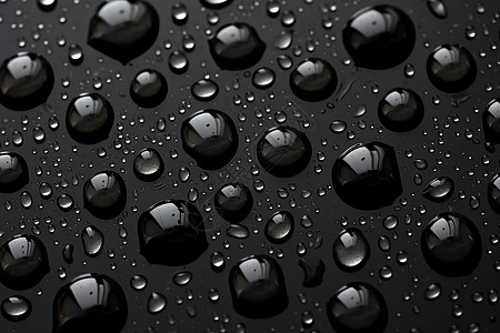 光滑面板上的雨滴图片