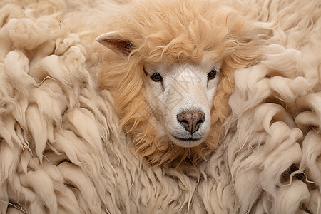 毛发旺盛的养殖绵羊图片