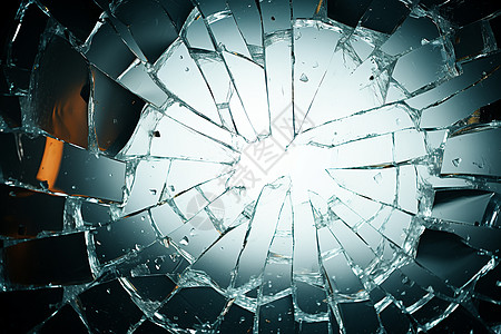玻璃碎片镜子破碎的裂纹设计图片