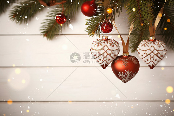 冬日欢庆的圣诞节背景图片