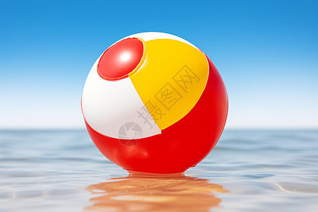 海滩上的沙滩球图片