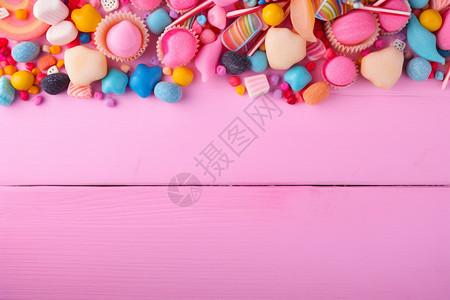 一堆彩色糖果图片