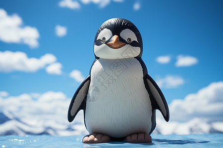 创意的3D企鹅图片