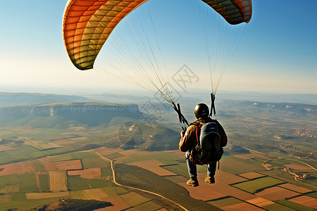 空中运动天空中飞翔的男人背景