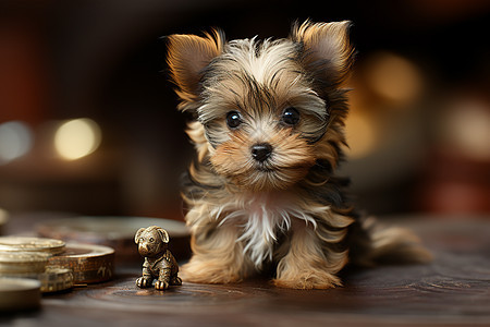 桌面上可爱的小狗图片