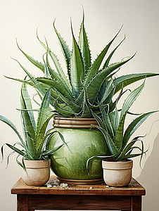 室内植物的绘画背景图片
