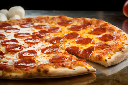 意式香肠披萨香辣的意式披萨背景
