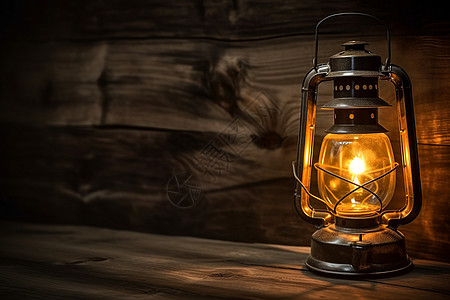 木质灯煤油灯背景图片