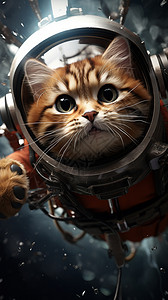 猫宇航员图片