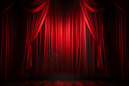 剧院里的红色门帘图片