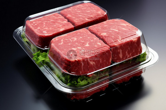盒装的新鲜牛肉图片