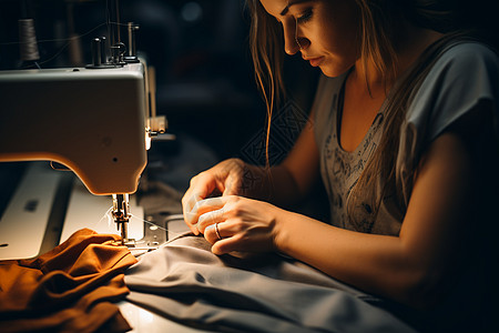 纺织工艺中的女工图片