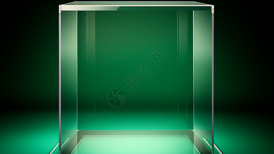 电梯框架透明的玻璃盒背景