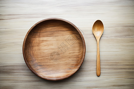 传统厨房的木质餐具图片