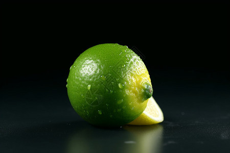 绿色的柠檬图片
