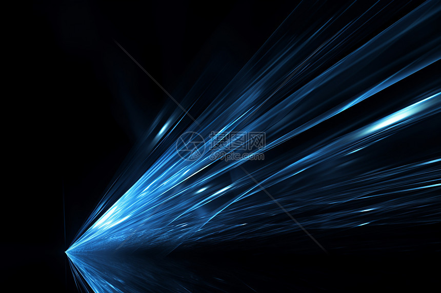蓝色激光光束图片