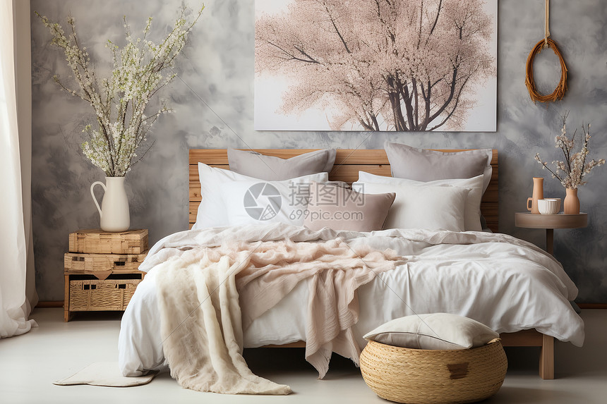 温馨舒适的现代卧室图片