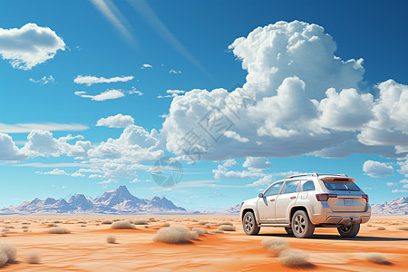 自由驰骋的沙漠汽车图片
