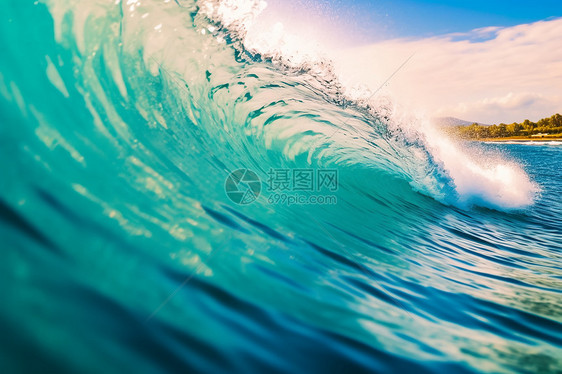 大海掀起的巨浪图片