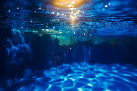 波光粼粼的海底图片