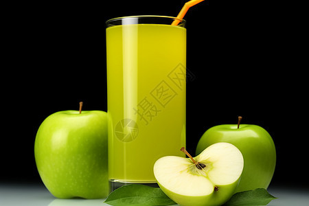 青苹果饮品图片