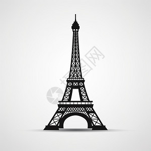 极简风格巴黎铁塔图片