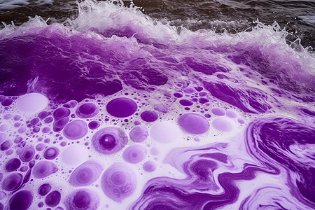 流动的紫色液体图片