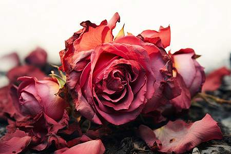 死亡的玫瑰花朵高清图片