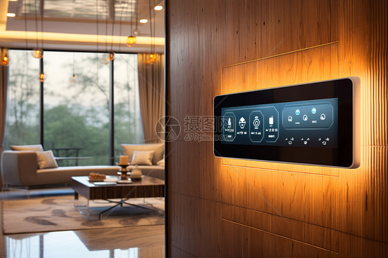 现代智能家居系统控制面板图片