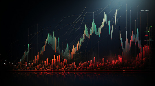 股市走势图表背景图片