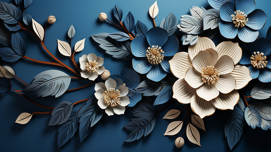 立体花卉装饰图片