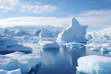 全球变暖导致的冰川融化现象图片