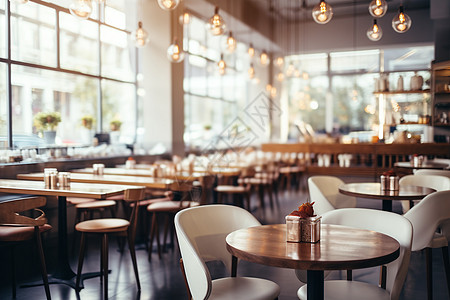 美式餐厅柔光下的美式巴比松派风格咖啡厅背景