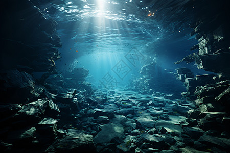 神秘的海底背景图片
