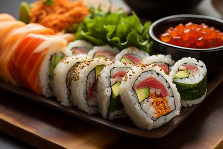 日本的寿司背景图片