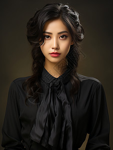 亚洲女子的优雅服装图片