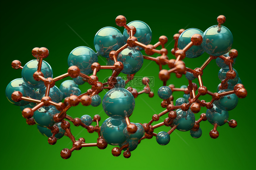 精密的分子模型图片
