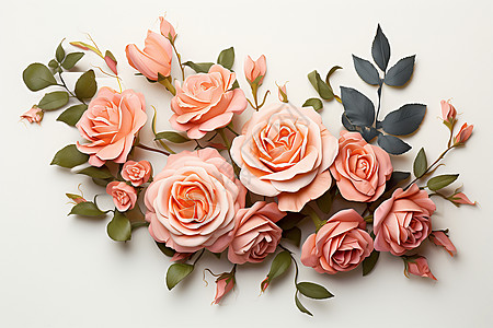 粉色的玫瑰花朵图片