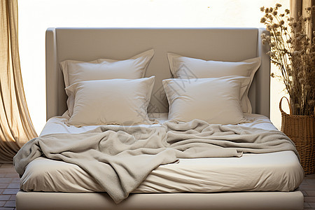 一张白色现代风格的卧室照片图片