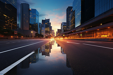 黑暗中城市夜景图片