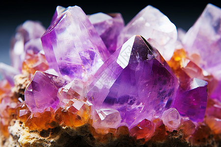 紫色的水晶装饰背景图片