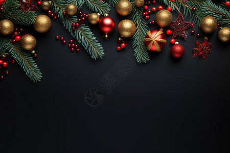 圣诞树上的球图片