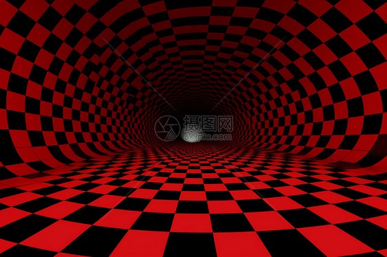 黑红色的隧道图片