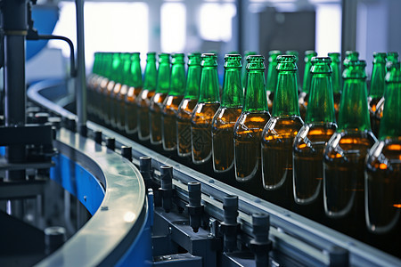 啤酒瓶自动生产线图片